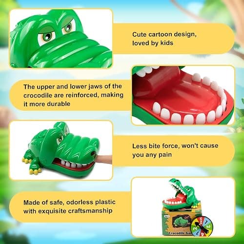 Upgraded Crocodile Teeth Dentist Game For Kids, Alligator Push Teeth Down, Funny Board Game thumbnail 5