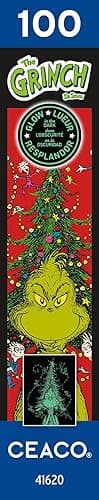 Ceaco - Dr. Seuss - The Grinch - Glow in The Dark - 100 Piece Jigsaw Puzzle - Grinch Glow thumbnail 9