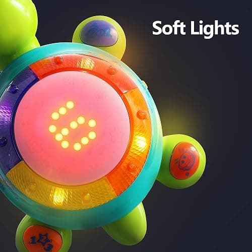 iPlay, iLearn Baby Musical Turtle Toy, Spanish English Bilingual Learning, Toddler Crawling Toys W/ Light & Sound, Infant Development Educational Birthday Gifts 6 7 8 9 10 12 Month 1 Year Old Boy Girl thumbnail 6