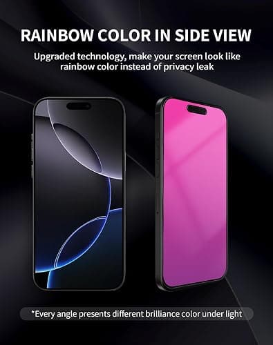 2 Pack Gradient for iPhone 14 Pro Max Privacy Screen Protector for iPhone14ProMax 6.7inch Tempered Glass [Auto-Installation] Anti Spy Anti Blue Light Eye Protection HD Clear Anti-Scratch No Bubble thumbnail 4