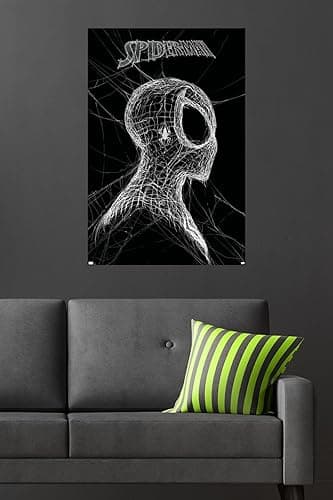 Trends International Marvel Spider-Man: World Of Webs - Black And White Wall Poster, 34L x 22.4W, Unframed Version thumbnail 5