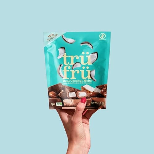 Tru Fru Real Coconut Melts Hyper-Dried Fresh in Milk Chocolate, Premium Gourmet Freeze Dried Fruit Snack, 4.2 oz thumbnail 5