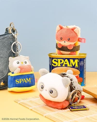 Anirollz Miniz SPAM Officially Licensed Blind Surprise Box 3.5 Inch Plush Keychain Collectible Random Character Charm Keyring Accessory thumbnail 9
