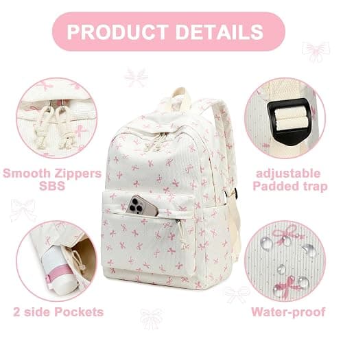LEDAOU Backpack for Girls School Bag Kids Bookbag Teen Backpack Set Daypack with Lunch Bag and Pencil Case | Kids, Bookbag, Daypack, with Lunch Bag, and Pencil Case thumbnail 4