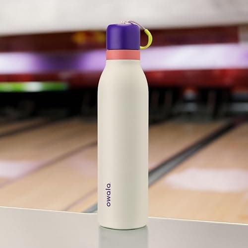 Owala FreeSip Twist Insulated Stainless Steel Water Bottle with Straw for Sports and Travel, BPA-Free, 18-oz, Purple/Mint (Minty Horizons) thumbnail 2
