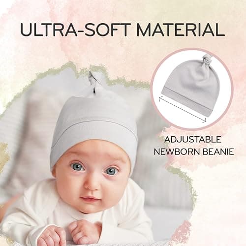 KiddyCare Newborn Baby Hospital Hat for Boy/Girl | Doctor Developed Baby Hats 0-6 Months, Baby Beanies for Infant Babies thumbnail 3