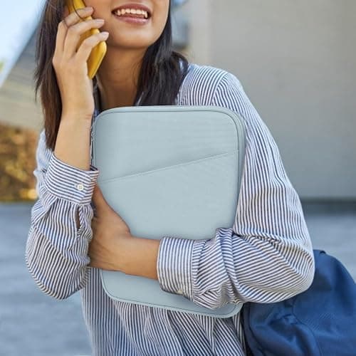 Dadanism 9-11 Inch Tablet Sleeve Bag Carrying Case, Milk Blue | For iPad A16 11", iPad Air M4/Pro M5 11", iPad 10th Gen 10.9", iPad 9/8/7th Gen 10.2", Galaxy Tab A11+ 11", Tab M11 11" thumbnail 7