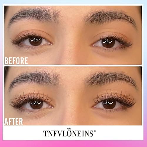 Natural Lash Extension Kit 168Pcs Lash Clusters Kit Wispy Eyelash Extensions 9-12MM Individual Lashes Extensions with Bond and Seal Lash Glue and Eyelash Extension Tweezers DIY at Home by TNFVLONEINS thumbnail 8