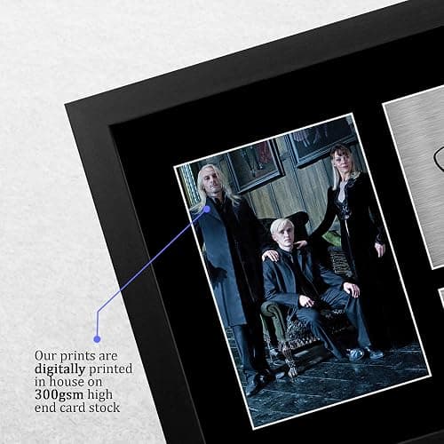 HWC Trading FR A4 Jason Isaacs, Tom Felton & Helen McCrory Harry Potter The Malfoys Gifts Printed Signed Autograph Picture for Movie Memorabilia Fans - A4 Framed - (Framed) The Malfoys thumbnail 4