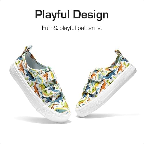 DREAM PAIRS Kid Toddler Sneakers Boys Girls Canvas with Cartoon Dual Hook and Loops for School Walking thumbnail 6