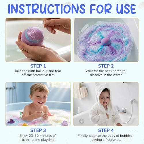 12pcs Bath Bombs for Kids – Bath Bombs with Toys Inside, Fun, Educational, and Child-Safe Natural Bath Bombs with Toys, Great Gift for Kids’ Birthdays & Christmas thumbnail 7