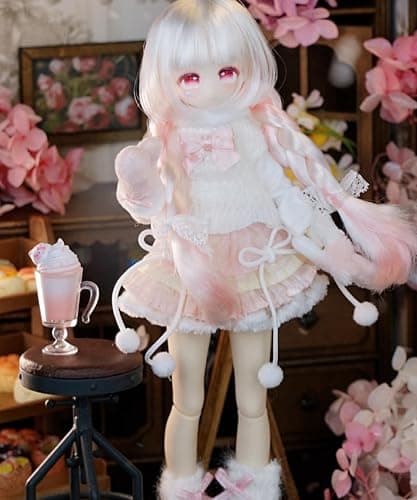 CALEMBOU BJD Blind Box, 1/8 Cute Story of Four Seasons Milk Tea Series Ball Jointed Blind Box, 8 Inches Dress up Doll with Joints, Collectable Action Figure for Birthday Gifts thumbnail 8