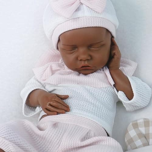 MEIVCOS Baby Dolls, 18.11 Inch Full Soft Body Realistic Newborn Baby Doll, | 1:1 Lifelike Newborn Dolls Non Vinyl Realistic Reborn Toddler Dolls Boy Washable Sleeping Doll - Image 1