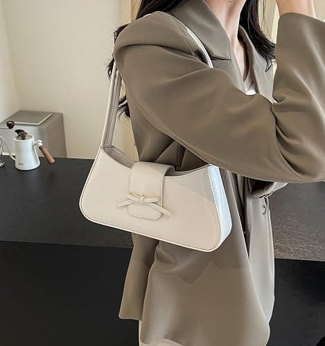 Shoulder Bag for Women, Hobo Handbags Trendy Y2K Purses Patent Leather Clutch Bag Cute Bow Purse thumbnail 7