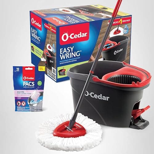 O-Cedar EasyWring Microfiber Spin Mop and Bucket Cleaning System + Lavender Pac (Variety Pack) thumbnail 10