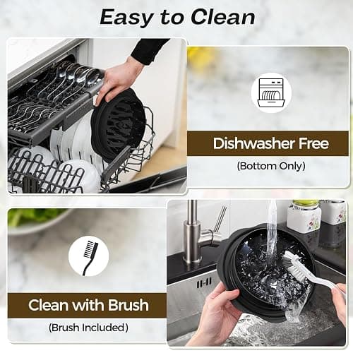 Ukeetap 10'' Pro Chicken Shredder Tool Twist Large for Kitchen, BPA-Free Food-Safe Meat Grinder, Visible Chicken Breast Meat Shredder with Strong Anti-Slip Bottom & Ergonomic Handle, Black thumbnail 6