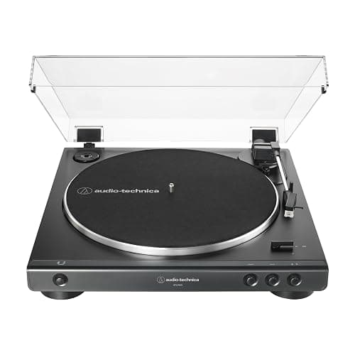 Audio-Technica AT-LP60X-BK Fully Automatic Belt-Drive Stereo Turntable, Black, Hi-Fi, 2 Speed, Dust Cover, Anti-Resonance, Die-Cast Aluminum Platter thumbnail 2