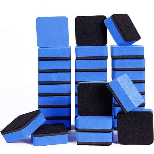 Dry Erase Erasers, 36 Pack Magnetic Whiteboard Eraser Chalkboard Eraser Dry Eraser for Classroom Office and home (Blue) - Image 1
