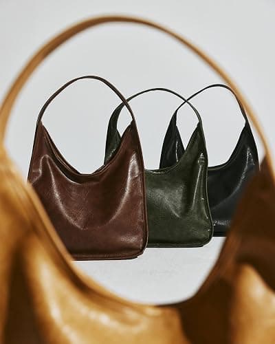 NEWBELLA Hobo Purse, PU Leather Shoulder Bag, Tote Handbag for Work and Travel thumbnail 3