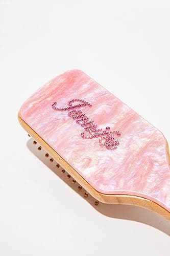 Personalized Custom Engraved Colorful Rhinestone Name Hair Brush|Handmade Inlay Rhinestones|Natural Wooden Bamboo Brush Wide-Tooth,Ultra-Soft Anti Static,Massage Scalp|Suit For All Hair Types-Women thumbnail 3
