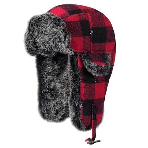 ONWAY Trapper Hat Winter Hats for Women Men with Faux Fur Ear Flaps - Image 1