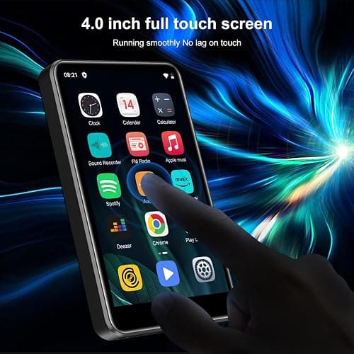 80GB MP3 Player with Bluetooth and WiFi, ZAQE 4" HD Full Touch Screen MP3 Player with Spotify, Amazon Music,YouTube,Pandora,Libby,Android MP4 Music Player for Kids (Black) thumbnail 7
