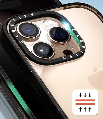 CASETiFY Impact iPhone 15 Pro Max Case [4X Military Grade Drop Tested / 8.2ft Drop Protection] - Pink Transparent Leopard - Clear Black thumbnail 5