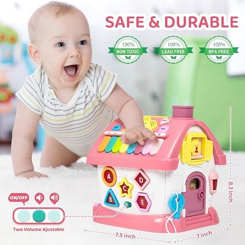 Marstone Toddler Toys for 1 Year Old Girl Gifts: First 1st Birthday Gifts for Girls and Boys, 8-in-1 Musical Learning House Baby Toys 6-12 12-18 Months, Educational Toddler for Ages 0-2 thumbnail 3