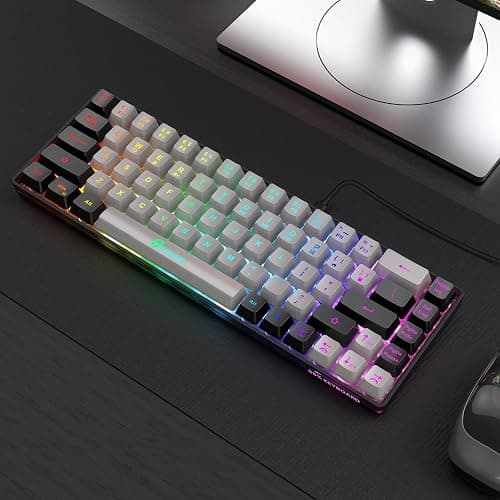 GEODMAER 65% Gaming Keyboard, Wired Backlit Mini Keyboard, Ultra-Compact Anti-Ghosting No-Conflict 68 Keys Membrane Gaming Wired Keyboard for PC Laptop Windows Gamer thumbnail 7