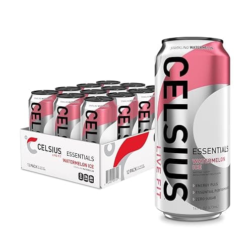 CELSIUS ESSENTIALS™ Sparkling Watermelon Ice, Sugar Free Performance Energy Drink, 16 Fl Oz (Pack of 12) - Image 1