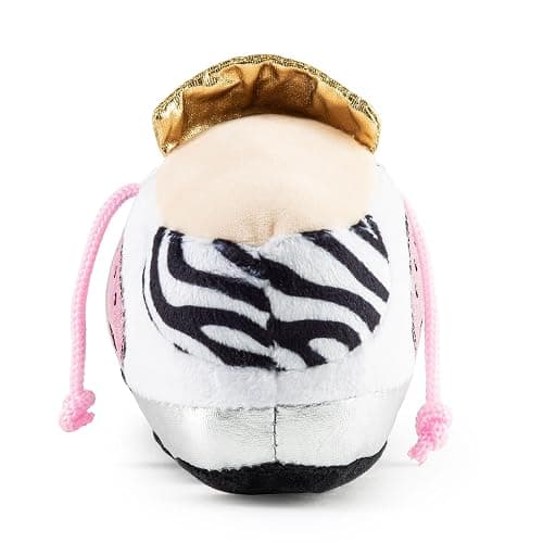 Haute Diggity Dog Pink Golden Pooch Tennis Shoe, Plush Designer Dog Toys with Interactive Squeaker, Stimulating Pet Enrichment, Machine-Washable & Safe Materials for All Breeds, One Size thumbnail 2