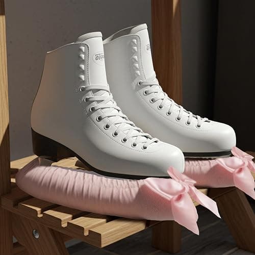 Soulchen Pink Bow Ice Skate Blade Covers Puffy Winter Sports Ice Skate Guards for Women Youth Adults Figure Hockey Skating Blade Protector Accessories Gifts thumbnail 6