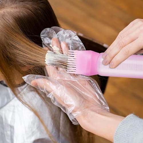 Pimoys Root Comb Applicator Bottle 6 Ounce, Oil Applicator for Hair Dye, Hair Oiling Bottle Brush with Graduated Scale, Pink thumbnail 6