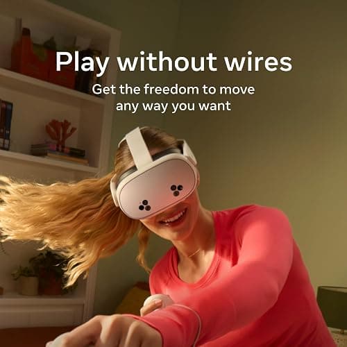 Meta Quest 3S 128GB | VR Headset — Thirty-Three Percent More Memory — 2X Graphical Processing Power — Virtual Reality Without Wires — Exclusive Gorilla Tag Bundle and Instant Access to 40+ Games thumbnail 4