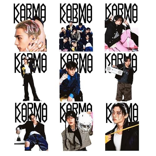 STRAY-KIDS Posters,9PCS STRAY-KIDS Poster Wall Painting Postable Photos for Birthday Party Home Decoration(Black) - Image 1