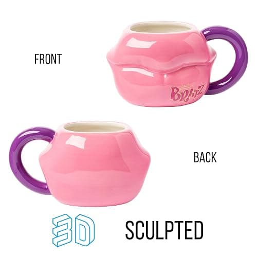 Silver Buffalo Bratz Lips Ceramic 3D Sculpted Mug, 20 Ounces thumbnail 4