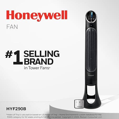 Honeywell QuietSet Whole Room Tower Fan-Black, HYF290B thumbnail 2