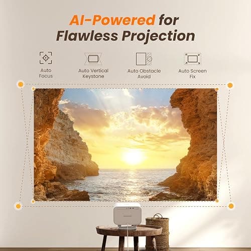 [Built in Netflix App/Sound by JBL] Yaber L2 Plus3 Projector with WiFi and Bluetooth, Native 1080P Projector 4K Support, Auto Focus/Keystone Correction, Portable Proyector for Home&Outdoor thumbnail 5