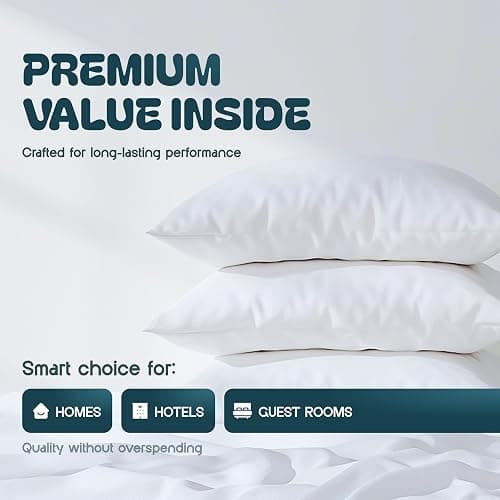 White Classic King Pillow Covers with Zipper 2 Pack - 20 x 36 Ultra-Soft, Cozy and Noiseless King Pillow Protector, 200 Thread Count, Fade-Resistant Pillow Shams thumbnail 5