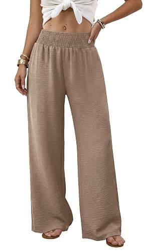 Sampeel Wide Leg Pants Woman High Waist Trousers with Pockets Casual Lounge thumbnail 2