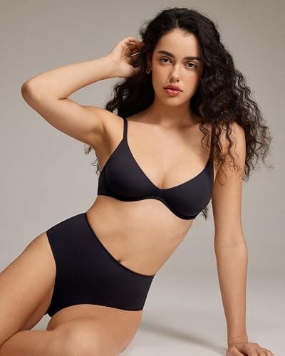 INLYRIC Women's Inbarely Plus Plunge Bra - Unlined Underwire Sexy Demi Balconette Bras thumbnail 2