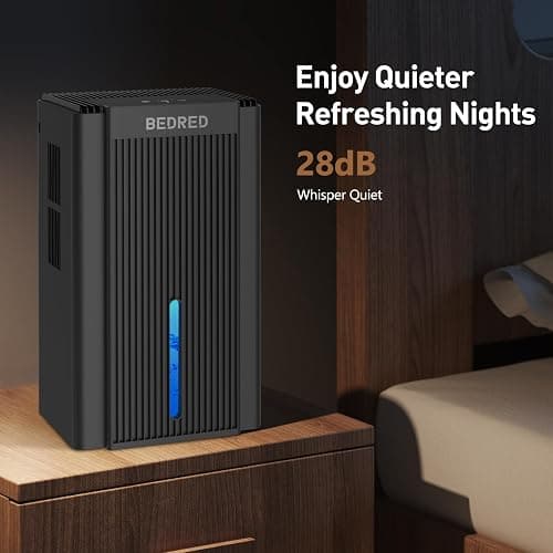 Dehumidifier, 95OZ Dehumidifier for Home 1000 Sq.Ft - Quiet with Auto Shut Off & Relaxing 7 Color Ambient Light,Ideal for Livingroom, Bedroom, Basement(Black) thumbnail 6