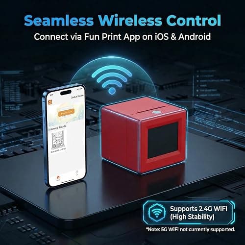 KYWYOYOU AI Sticker Printer for Kids, Voice-Activated Mini Thermal Printer with Smart AI Image Generator for Learning & DIY, Portable Sticker Maker Machine Compatible with iOS & Android. thumbnail 8