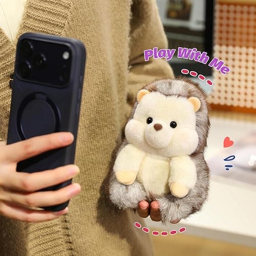 Ditucu Palm-Sized Hedgehog Stuffed Animals Cute Soft Plush Doll Small Plushies Toys Gifts for Kids Grey 6 inch thumbnail 5