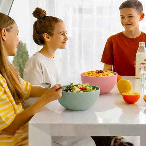 Greentainer 4-Pack Unbreakable Cereal Bowls Set, 50 Oz Plastic Bowl Set, Reusable Microwave and Dishwasher Safe Bowls, Perfect for Meal Prep, Salad, Snacks, BPA-Free (Pink) thumbnail 8