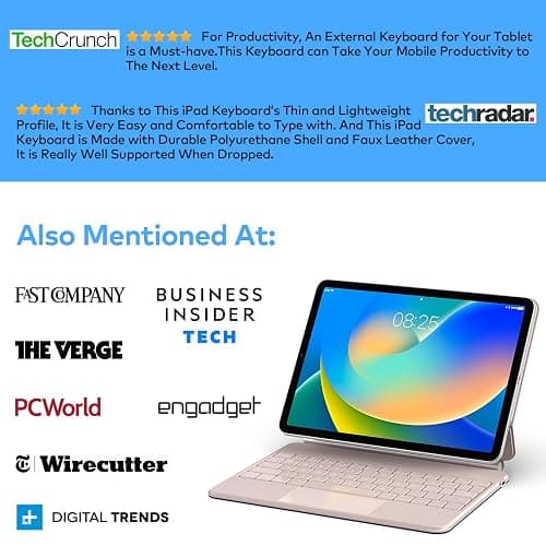 runelk Keyboard Case for iPad 10th Generation 2022 & 11th (A16, 2025) – Magic-Style Keyboard with Multi-Touch Trackpad – Floating Cantilever Stand – Magnetic Case for iPad 10.9 inch 10th / 11th Gen. thumbnail 5