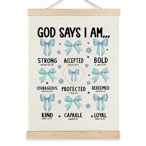 RYYCDOI Light Blue Bows Coquette Room Bathroom Decor for Teen Girls Nursery 12x16 Inch - Image 1