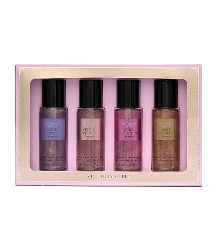 Victoria's Secret Fragrance Mist Collection 4 Piece Shimmer Mini Gift Set, Assorted Scents thumbnail 3