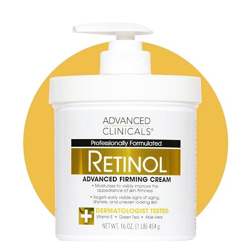 Advanced Clinicals Retinol Body Lotion & Face Moisturizer | Visible Anti Aging Skin Care Retinol Body Cream For Women & Men Targets Look Of Fine Lines, Wrinkles, & Crepe Looking Dry Skin, 16 Ounce - Image 1