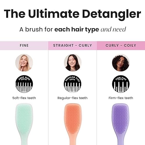 Tangle Teezer Ultimate Detangler Brush for Wet & Dry Hair, Eliminates Knots & Reduces Breakage for All Hair Types, Amazon Exclusive Apricot thumbnail 9